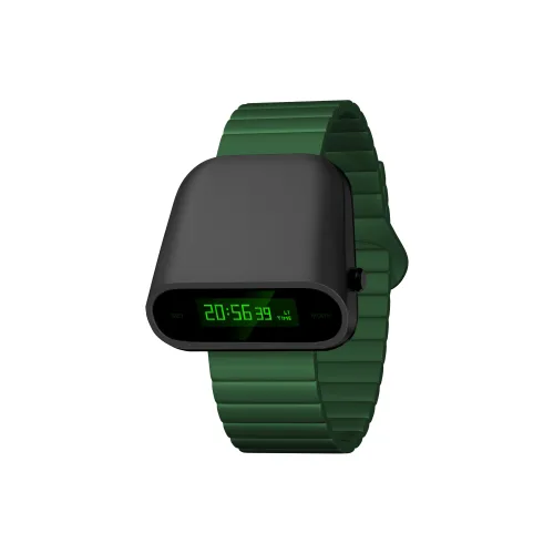 IB BENLYDESIGN S10603M6 Электронный механизм Силиконовый ремешок Часы Унисекс Зеленый циферблат