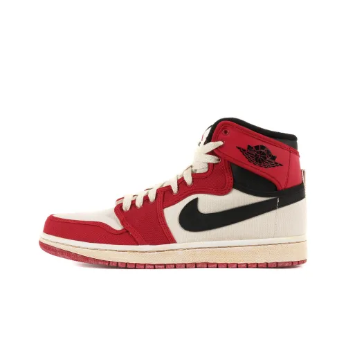 Jordan Air Джордан AJ Противоскользящий Устойчивый к износу Высокий Топ Винтажные Баскетбольные Кроссовки Мужские Черные Красные