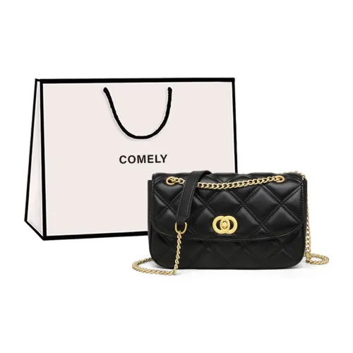 COMELY Коровья кожа с синтетической кожей сумка через плечо маленькая женская черная