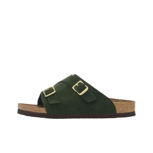 Birkenstock Slip-resistant Slippers Women's Green Биркенсток Слип-резистентные Слипоны Женские Зеленые