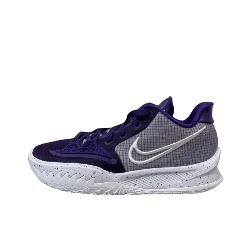 Nike Kyrie Low 4 Slip-resistant Abrasion-resistant Low-top Баскетбольные кроссовки Унисекс Фиолетовый