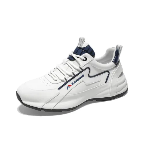 KOLUMB Амортизация Устойчивый к истиранию Водонепроницаемый Низкий Топ Casual Мужской Белый Синий