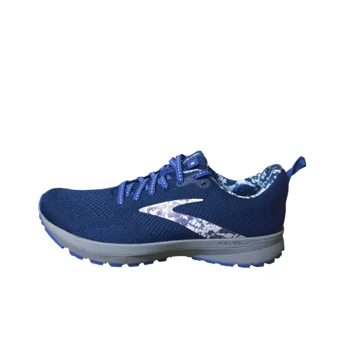 Brooks Revel 5 Slip-Resistant Abrasion-Resistant Low-Top Беговые кроссовки Мужские Blue