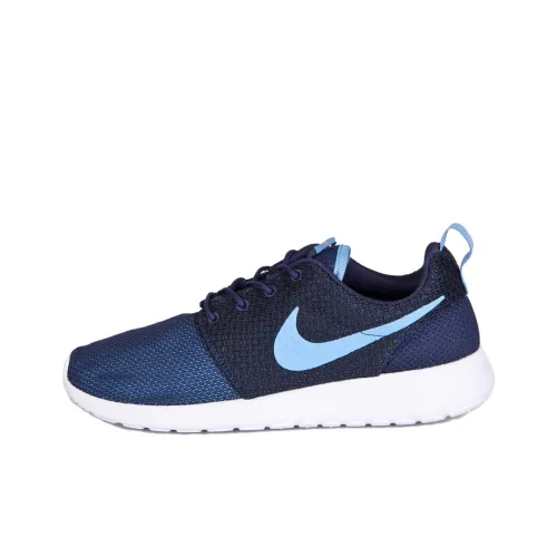 Nike Roshe Run Slip-resistant Abrasion-resistant Low-top Беговые кроссовки Мужские Темно-синие