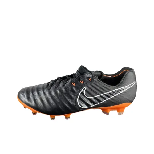 Nike Tiempo Legend 7 FG Твердый грунт Противоскользящие Устойчивые к истиранию Футбольные бутсы Мужские Черные
