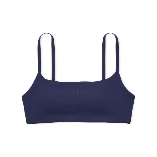 Victoria's Secret Розовый Relay Square Neck Спортивный Бюстгальтер Midnight Синий Бюстгальтер Женский Midnight Marine