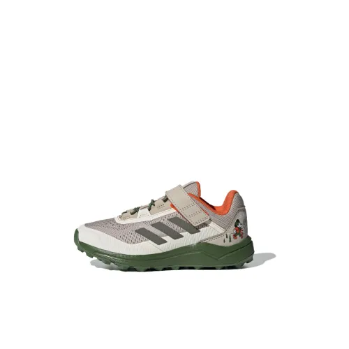 adidas Terrex Agravic Flow Детские беговые кроссовки Низкий топ Серый Розовый/Слоистый Оливковый Зеленый/Полу-Impact Оранжевый Kids