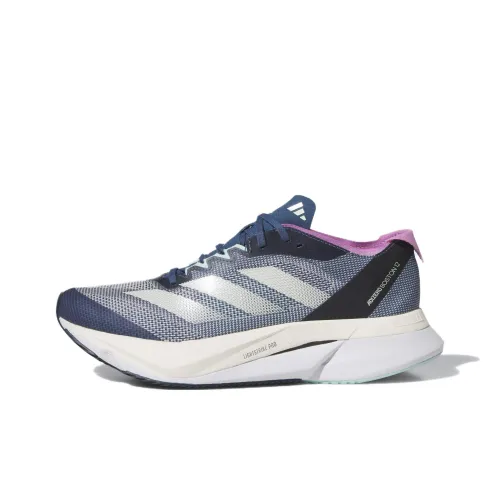 Adidas Adizero Boston 12 Устойчивые к истиранию Низкие Беговые кроссовки Женские Серые