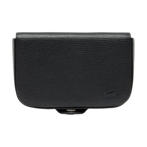 LACOSTE Держатель для карт из коровьей кожи Мужской Черный