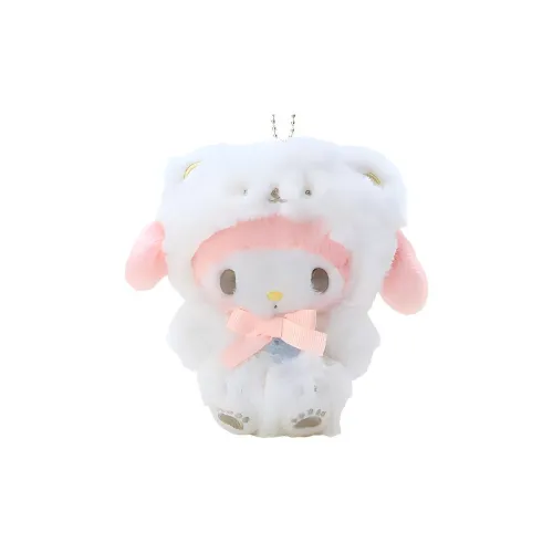 Санрио My Melody Белый Латте Медвежонок Коллекция Куклы Плюшевый Брелок 14,5 см Высота
