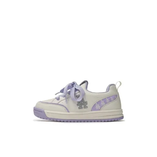 MLB KIDS Los Angeles Dodgers Противоскользящие Устойчивые к истиранию Детские повседневные туфли Белый Фиолетовый Детский