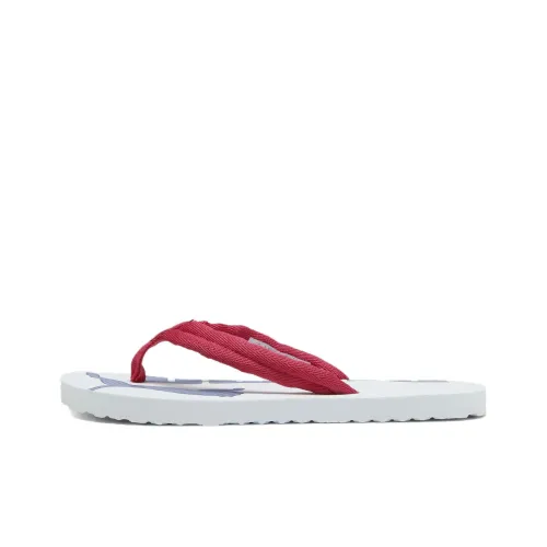 PUMA Epic Flip Детские домашние тапочки Белый Красный Подростки