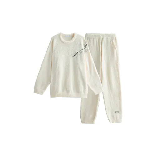 Same Language Пижамный комплект женский оранжевый белый