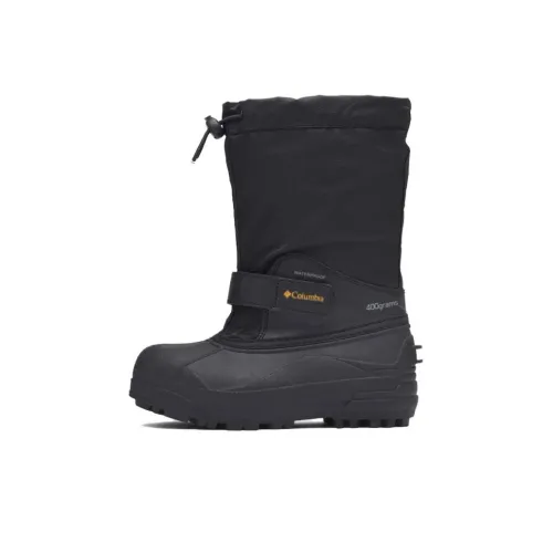 Columbia Powderbug Plus 2 Водонепроницаемый и Теплый Детские ботинки для колена черные для подростков