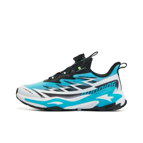 QIAODAN Большая Медведица 2,0 Противоскользящий Устойчивый к истиранию Низкий Топ Детская Беговая Обувь Черный Синий