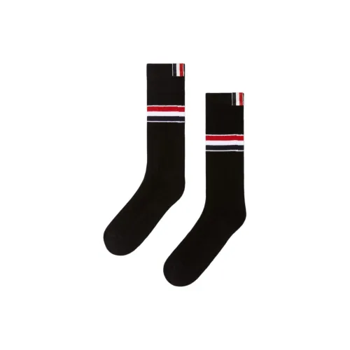 THOM BROWNE 1 Пачка Черные Мужские Носки до Икры MID