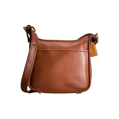 COACH Legacy Кожа Сумка через плечо Большая Женская Коричневая