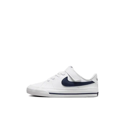 Nike Court Legacy Low Топ Детские Скейтбординги Белый Синий Дети Возраст 3-7 Лет