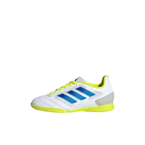 Adidas SUPER SALA 2 Противоскользящий Устойчивый к истиранию Низкий Топ Детская Футбольная Обувь Белый Синий Желтый Детская
