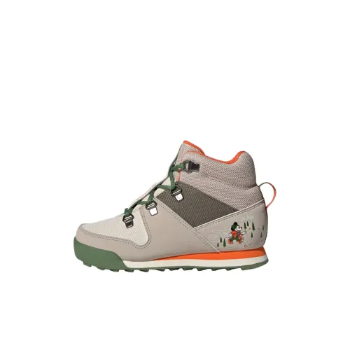 Adidas Terre Устойчивая к истиранию высокая детская туристическая обувь бежево-зеленый оранжевый детский