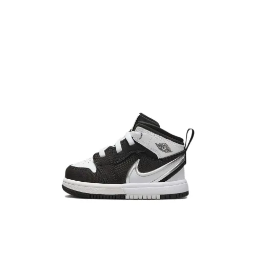 Jordan Air Jordan 1 Обувь для малышей MID Топ Черный/Белый Baby