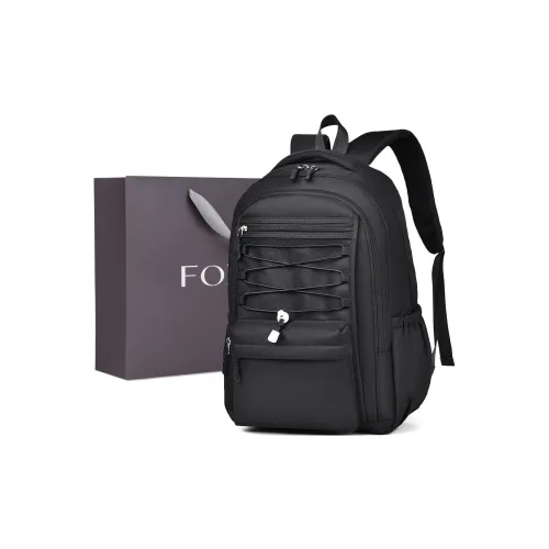 FOXER Ткань Рюкзак Для Старшей школы и Университетских Студентов Унисекс Черный Розовый Экрю