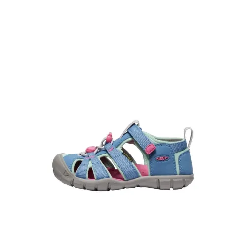 KEEN Seacamp 2 Slip-Resistant Дышащие Легкие Детские Сандалии Синий Розовый для детей 3-7 лет