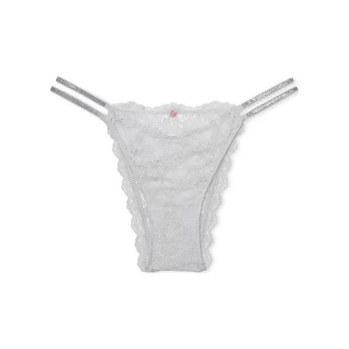 Victoria's Secret Dream Angels TWINKLE Strap Lace Brazilian Panty SP Women's 1 Pack Silver Pearl