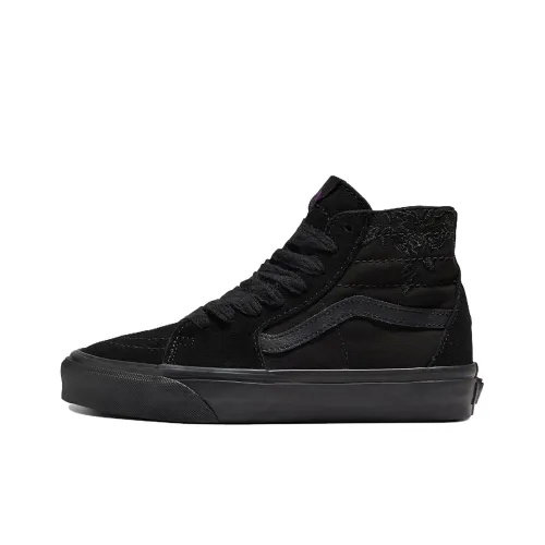 Vans SK8 HI Устойчивые к истиранию высокие кроссовки для скейтбординга унисекс Темная тень Черный