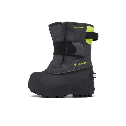 Columbia Bugaboot Дышащий Термический Колено Высокие Детские Ботинки Черный Желтый Для Детей Возрастом 3-7 Лет