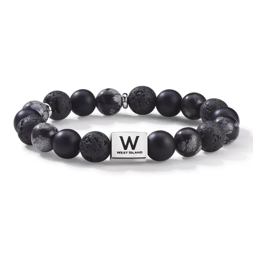 WEST ISLAND Синтетический Черный Оникс Браслеты Унисекс