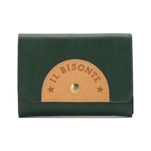 Il Bisonte Кошелек из коровьей кожи средний женский зеленый
