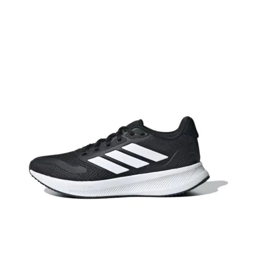 Adidas Runfalcon 5,0 Детская беговая обувь Низкий топ Основной черный/Облачный белый/Основной черный Унисекс