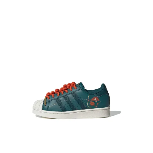 Disney x Adidas Originals SUPERSTAR Low Топ Детские Скейтбординги Морской синий для детей 3-7 лет