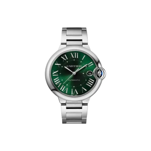 CARTIER Автоматический Механический Механизм Мужские Часы Часы 40 мм Зеленый Циферблат Корпус из Нержавеющей Стали