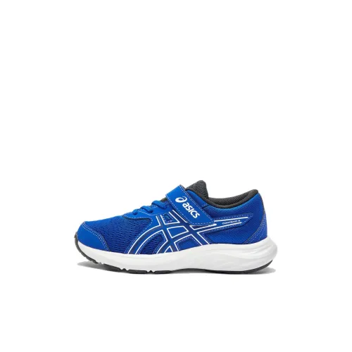 Asics CONTEND 9 Детская беговая обувь Низкий топ Синий Белый Для дошкольников