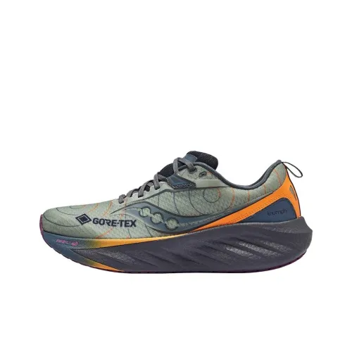 Saucony TRIUMPH Victory 22 Беговые кроссовки Низкий топ Зеленый Серый Желтый Мужской