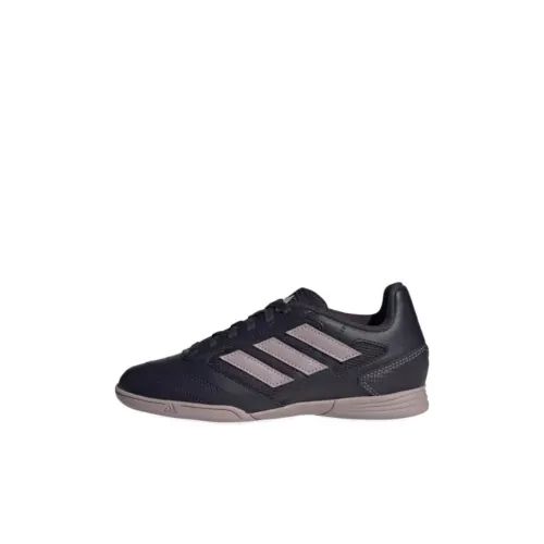 Adidas Super Sala Slip Resistant Abrasion Resistant Низкий Топ Детские футбольные бутсы Черные для детей 3-7 лет