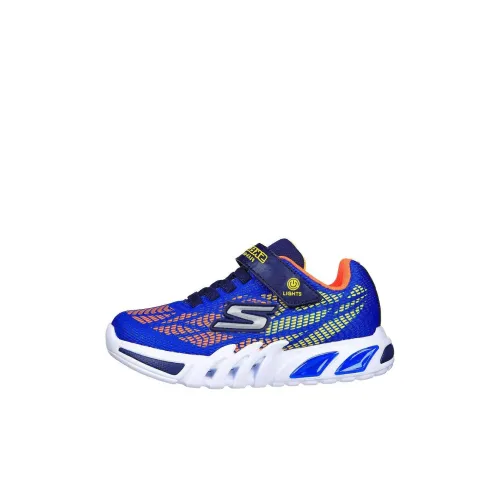 Skechers Flex Светящийся Elite Низкий Топ Детская Беговая Обувь Синий Детский