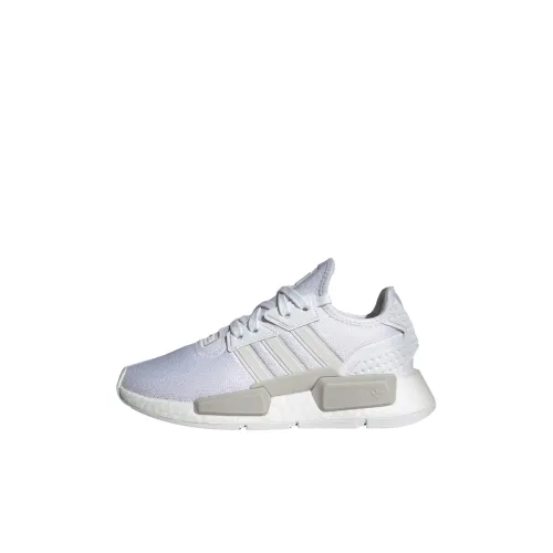 Adidas Originals NMD_G1 Устойчивый к истиранию противоскользящий детские повседневные обувь бежевый белый детский