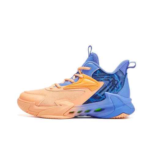 QIAODAN Амортизация Износостойкий Низкий Топ Детские Баскетбольные Кроссовки Оранжевый Синий