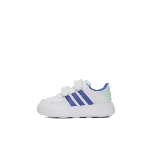 Adidas BREAKNET 2,0 Противоскользящие и Устойчивые к Износу Низкие Кеды Малыша Белые Для Младенцев и Малышей