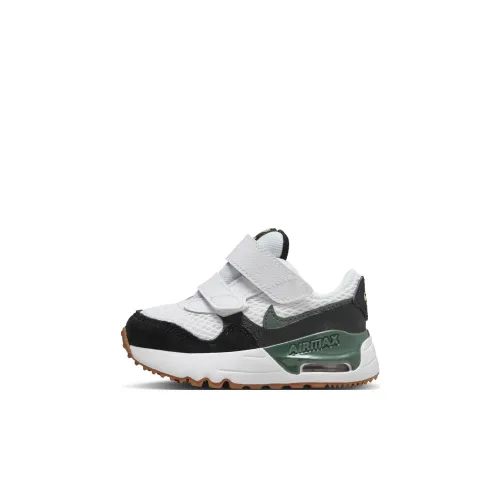 Nike Air Max SYSTM Low Топ Обувь для малышей Зеленый черный белый Infant And Toddler