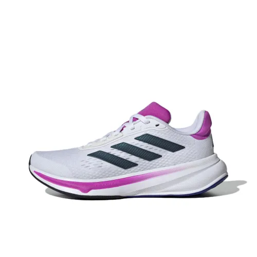Adidas Response Super Беговые кроссовки Низкий топ Белый/Полночный синий/Фиолетовый Женские