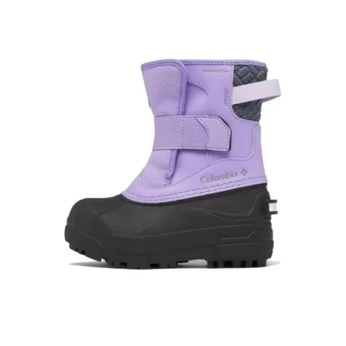 Columbia Bugaboot Slip Resistant Abrasion Resistant High Knee Детские ботинки Фиолетово-черные Подростки
