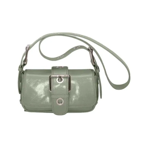 By Far Lambskin Crossbody Bag Shoulder Bag Women's Pea Green
