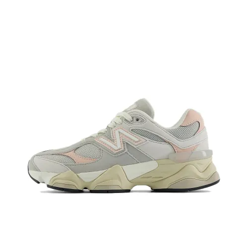 New Balance NB 9060 Устойчивые к истиранию амортизаторы Низкие Кеды Lifestyle Shoes Серый Розовый Подростки