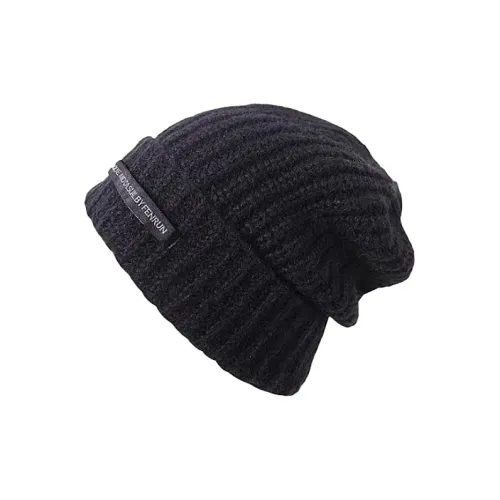 Yi Bu Kang Серый Chunky KNIT Осенний And Зимний Черный Шапки-бини Унисекс