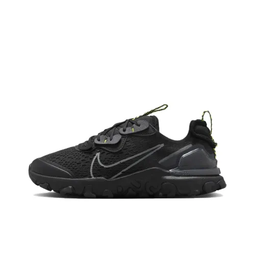 Nike React Vision Slip-Resistant Shock Absorbers Низкие Детские Беговые Кроссовки Черные Подростки
