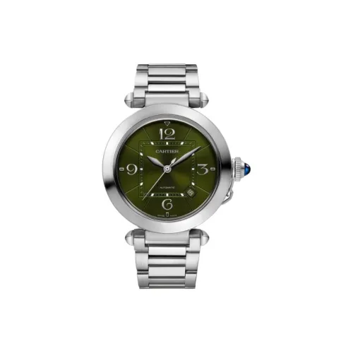 Cartier Автоматический Механический Механизм Мужские Часы PASHA DE 41 мм Зеленые
